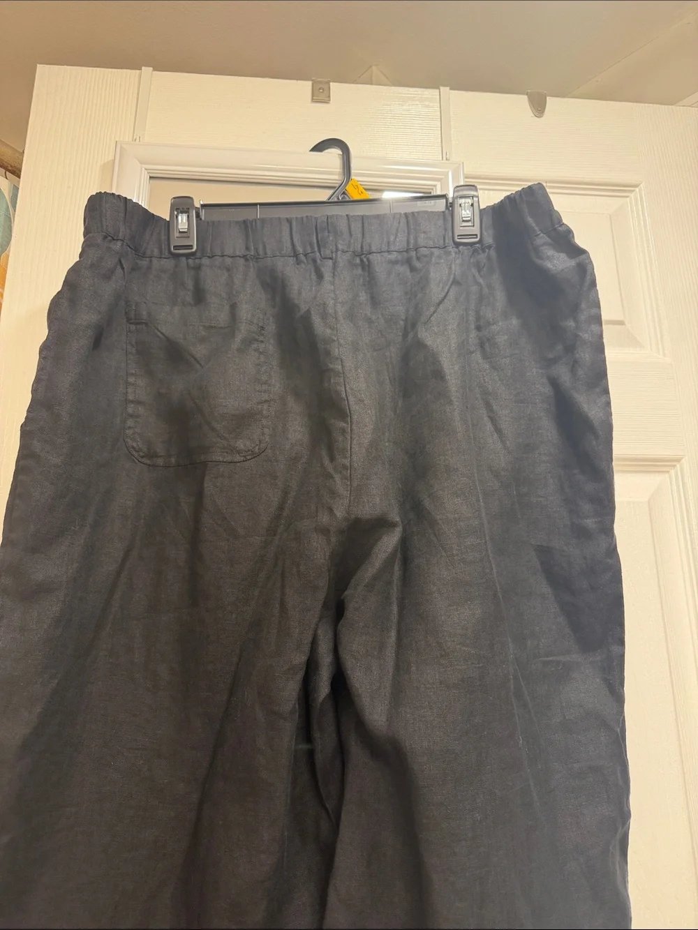 NWT! Quince Black Wide-Leg Linen Trousers in Black szXL - Picture 6 of 10